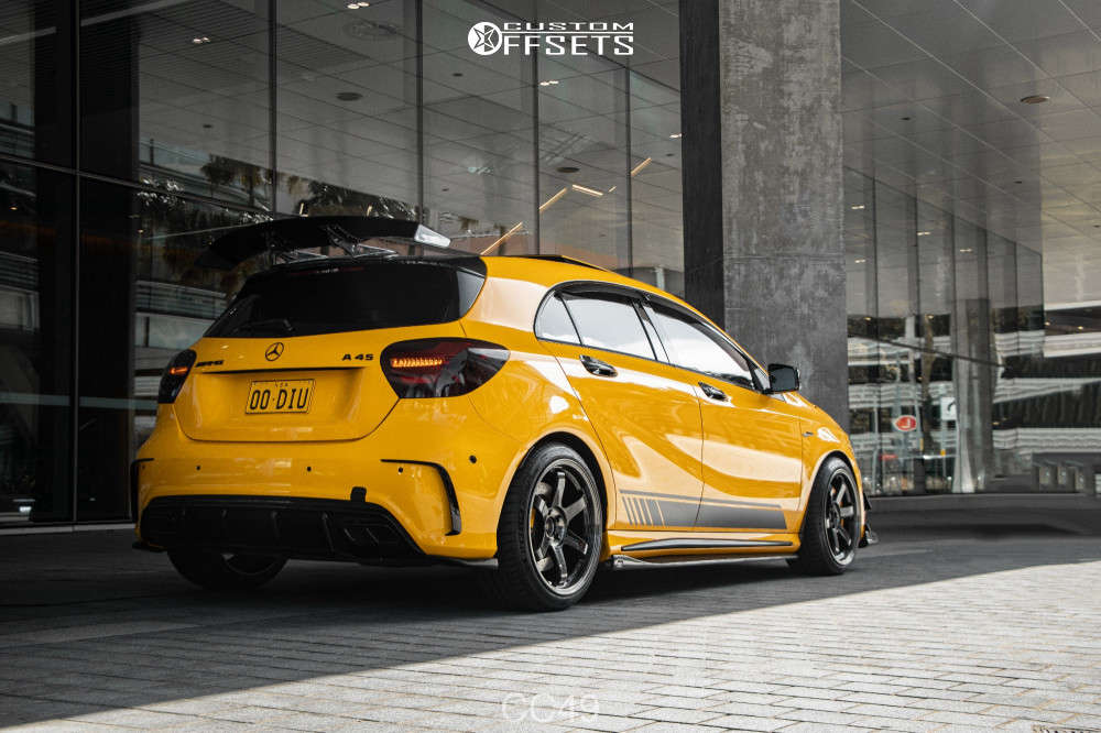 2017 MercedesBenz CLA45 AMG with 18x10 40 Rays Engineering Te37 and