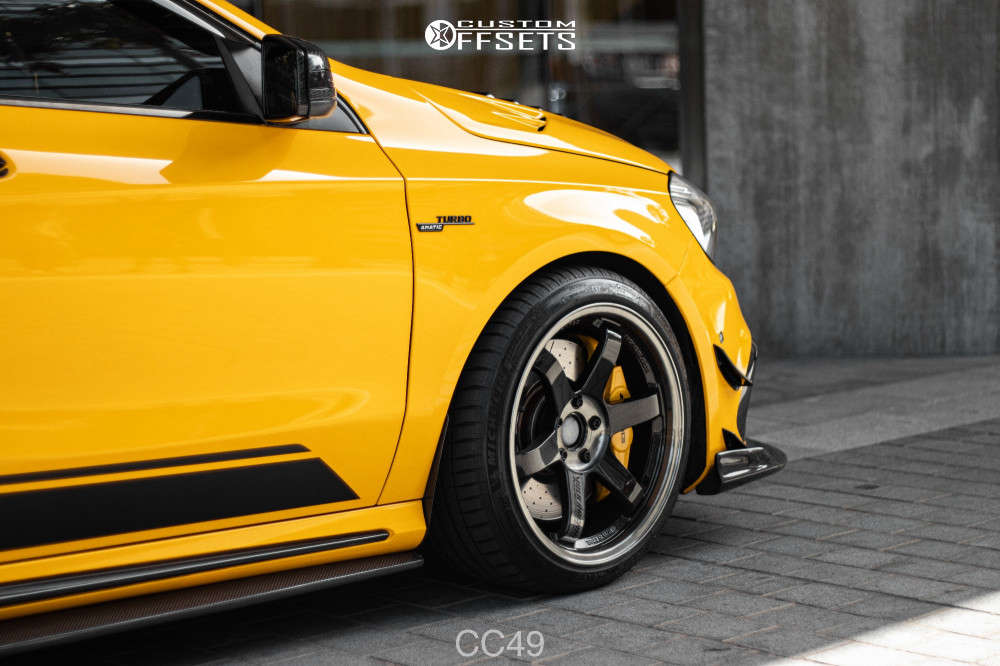 2017 MercedesBenz CLA45 AMG with 18x10 40 Rays Engineering Te37 and