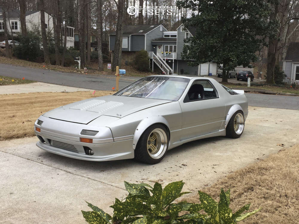 1988 Mazda RX-7 with 15x10 -32 Devil Japan Shadow Spoke and