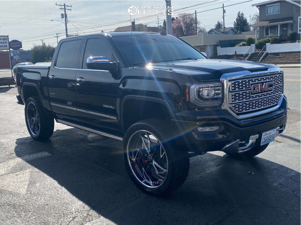 2016 GMC Sierra 1500 with 26x9 30 Rucci Dallas and 36/12.5R26 Lexani Lx ...