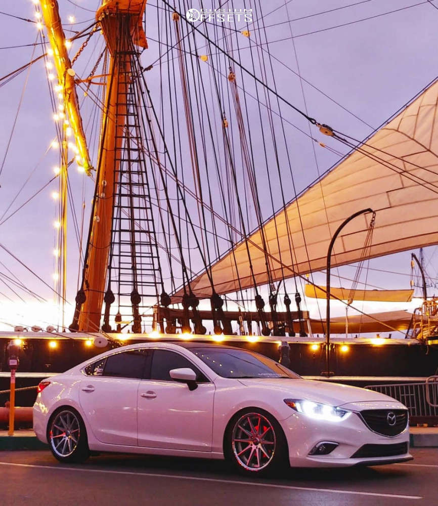 2016 Mazda 6 with 19x8.5 35 Rohana Rc10 and 225/45R19 Kumho Ecsta