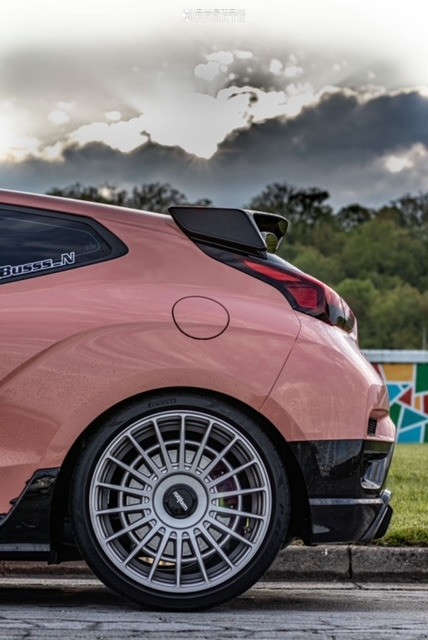 Veloster R Rear Disc 2021 Hyundai Veloster N with 19x8.5 45 Rotiform Las-r and 235/35R19 ...