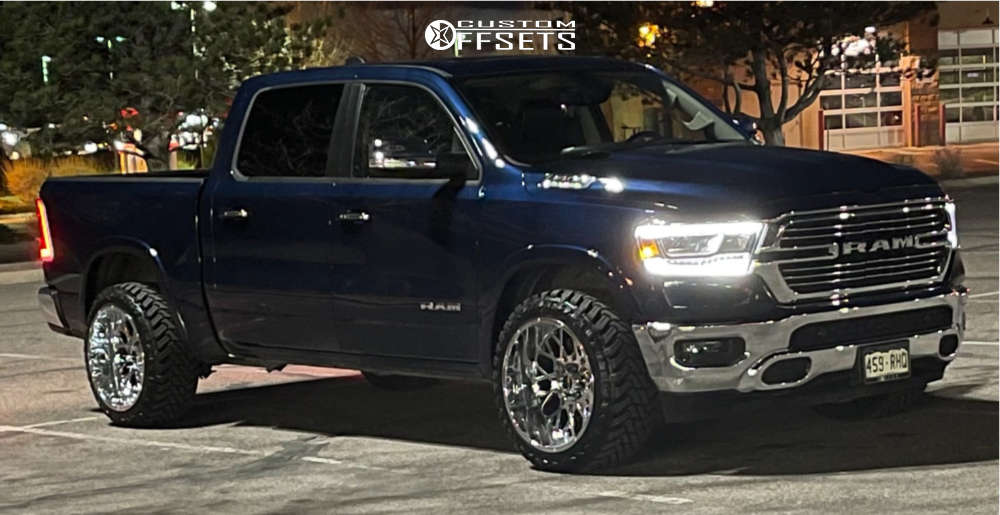2019 Ram 1500 with 22x12 -51 Vision Rocker and 33/12.5R22 Atturo Trail ...