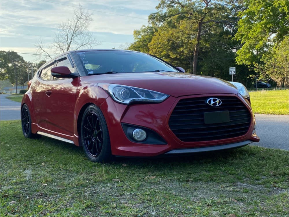 2015 Hyundai Veloster with 17x7.5 40 Enkei Px10 and 225/45R17 Falken