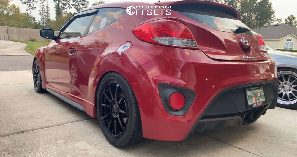 2015 Hyundai Veloster with 17x7.5 40 Enkei Px10 and 225/45R17 Falken