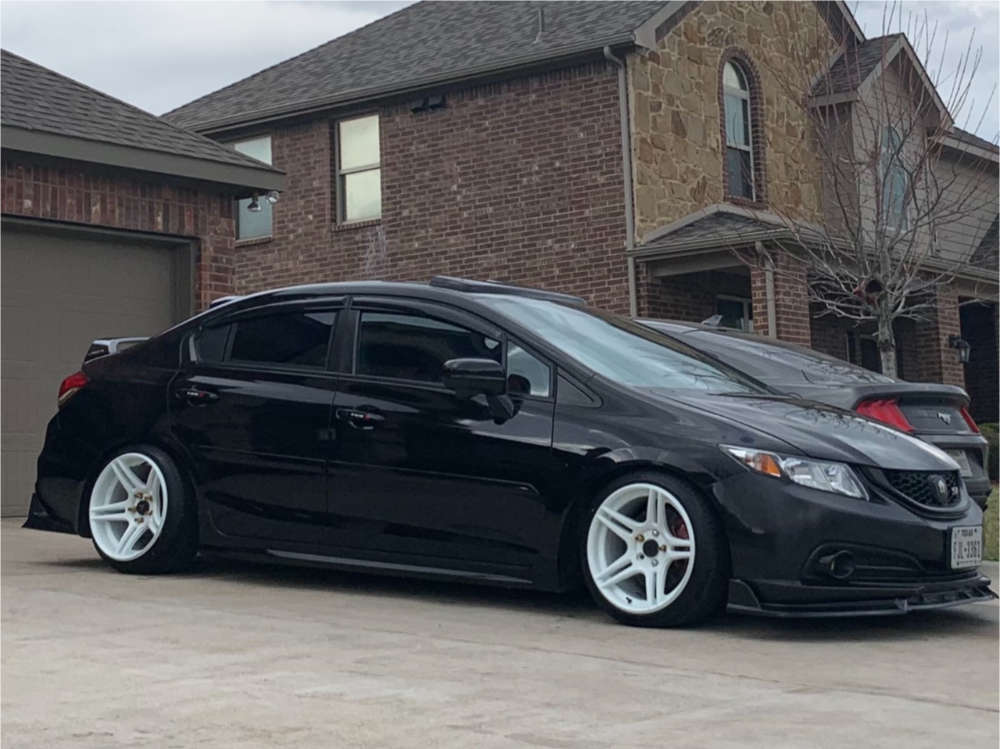 2014 Honda Civic with 17x9 22 Cosmis Racing S5r and 215/40R17 Zenna ...