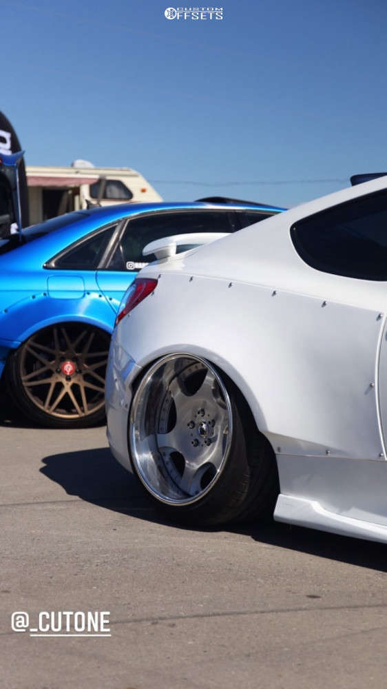 2010 Hyundai Genesis Coupe with 19x11.5 0 Weds Bazreia and
