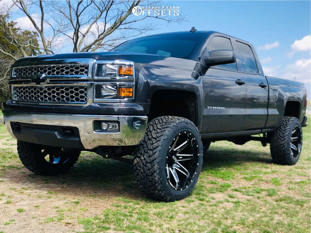 2014 Chevrolet Silverado 1500 with 22x12 -44 Hardrock Painkiller
