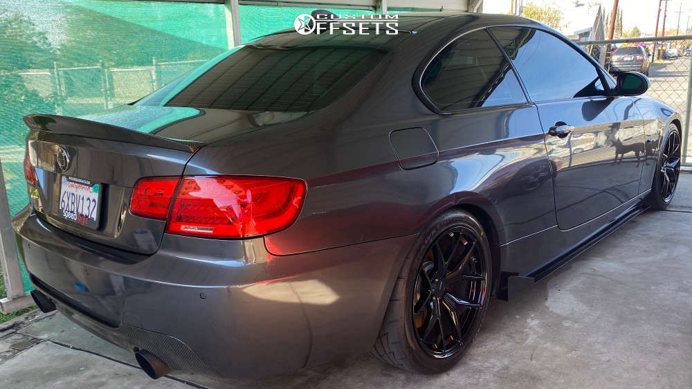 2007 BMW 335i with 18x8.5 38 Enkei Tsrx and 225/40R18 Firestone Firehawk Indy 500 and Lowering