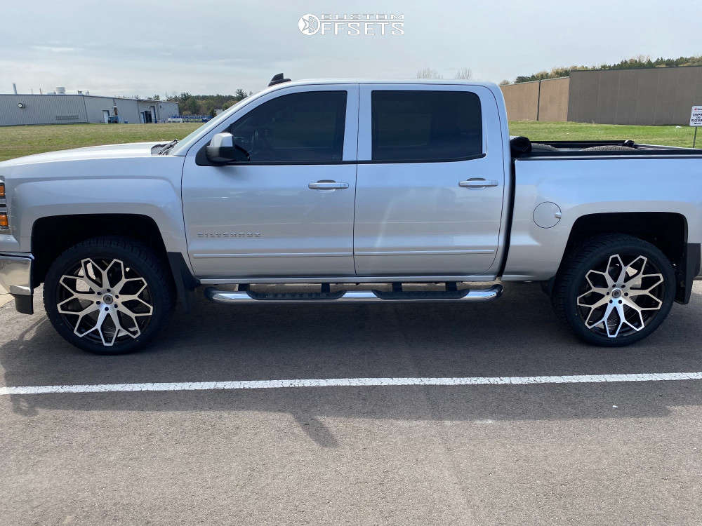 2015 Chevrolet Silverado 1500 with 24x9.5 25 Borghini B28-m