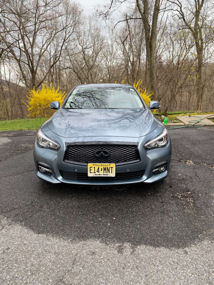 2016 INFINITI Q50 with 18x9.5 38 Enkei Tm7 and 245/45R18 Toyo Tires Extensa Hp Ii and Stock