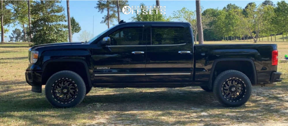 2015 GMC Sierra 1500 with 20x10 -25 TIS 544BM and 275/60R20 Nitto