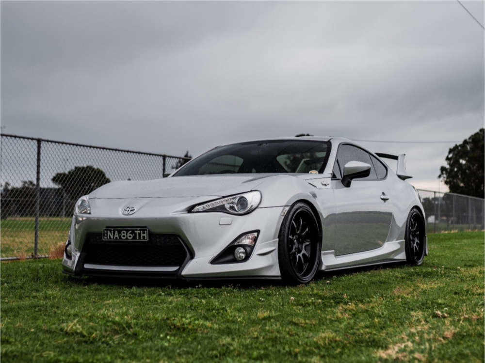 2014 Toyota 86 with 18x9.5 38 Work D9r and 225/40R18 Achilles Atr
