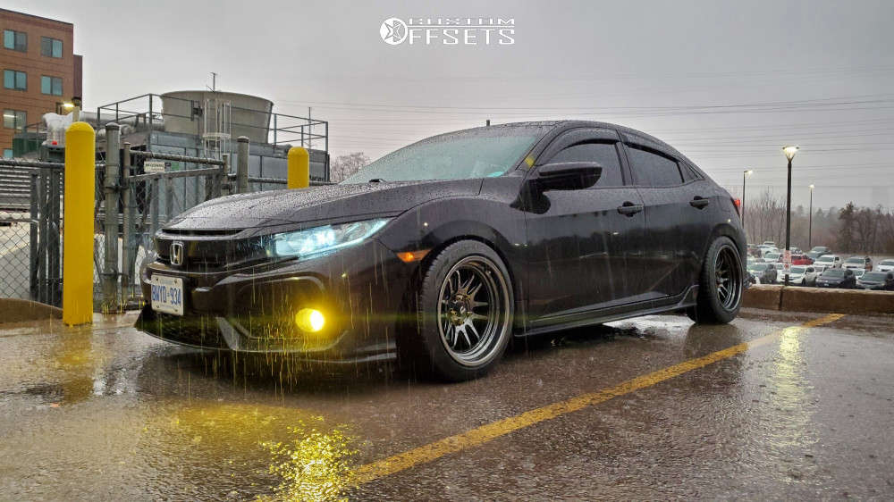 2017 Honda Civic with 17x9 5 Cosmis Racing Xt-206r and 235/45R17 Cooper ...
