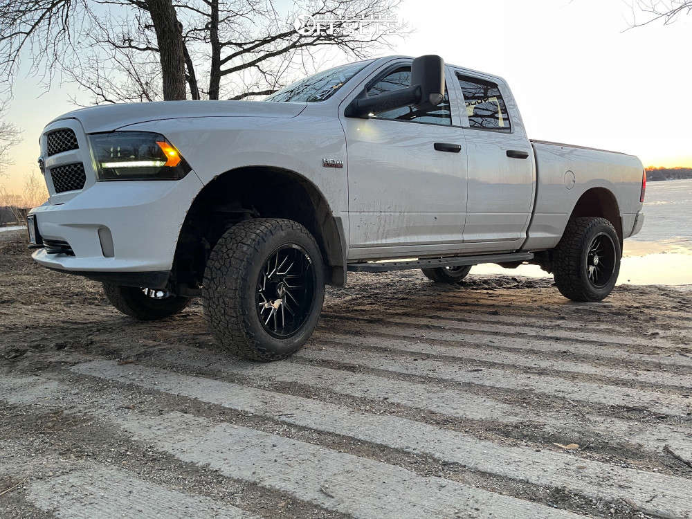 1 2014 1500 Ram Rough Country Suspension Lift 6in Arkon Off Road Mandela Machined Black