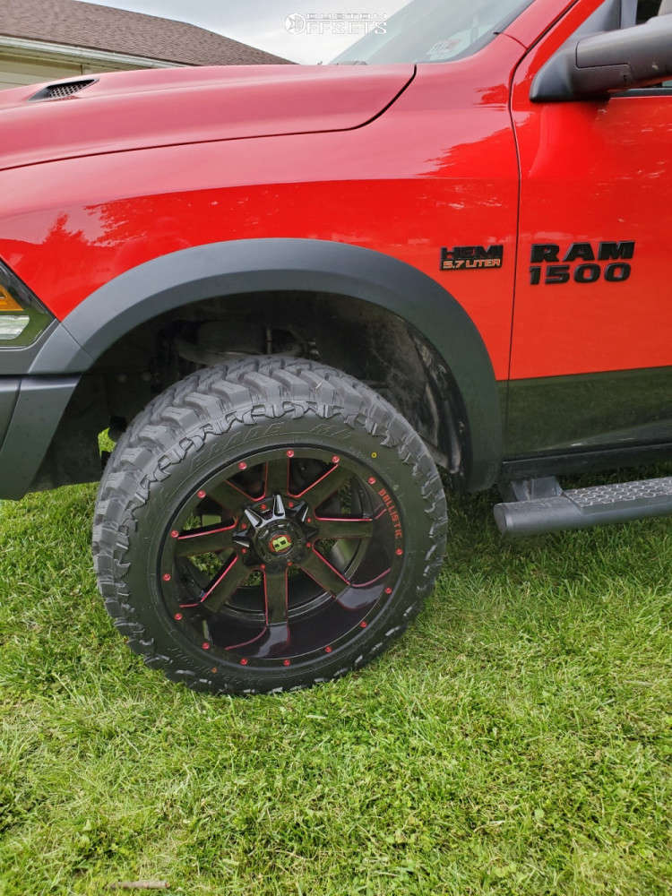 2016 Ram 1500 with 20x12 44 Ballistic Rage and 33/12.5R20 Atturo Trail
