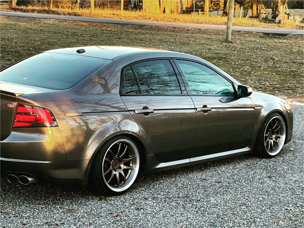 08 Acura Tl With 18x9 5 22 Aodhan Ds02 And 225 35r18 Federal Ss595 And Coilovers Custom Offsets