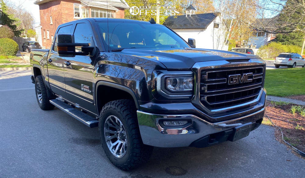 2016 GMC Sierra 1500 with 18x9 1 Fuel Blitz and 285/65R18 BFGoodrich