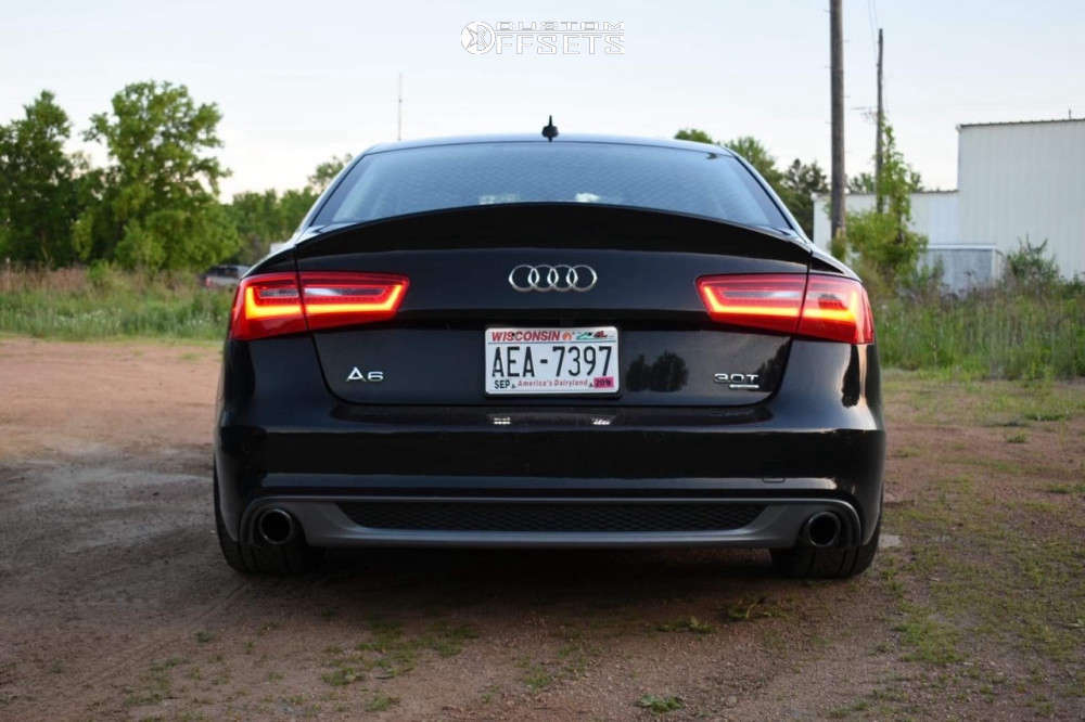 2012 Audi A6 Quattro with 19x9.5 35 Voxx Masi and 255/35R19 Continental ...