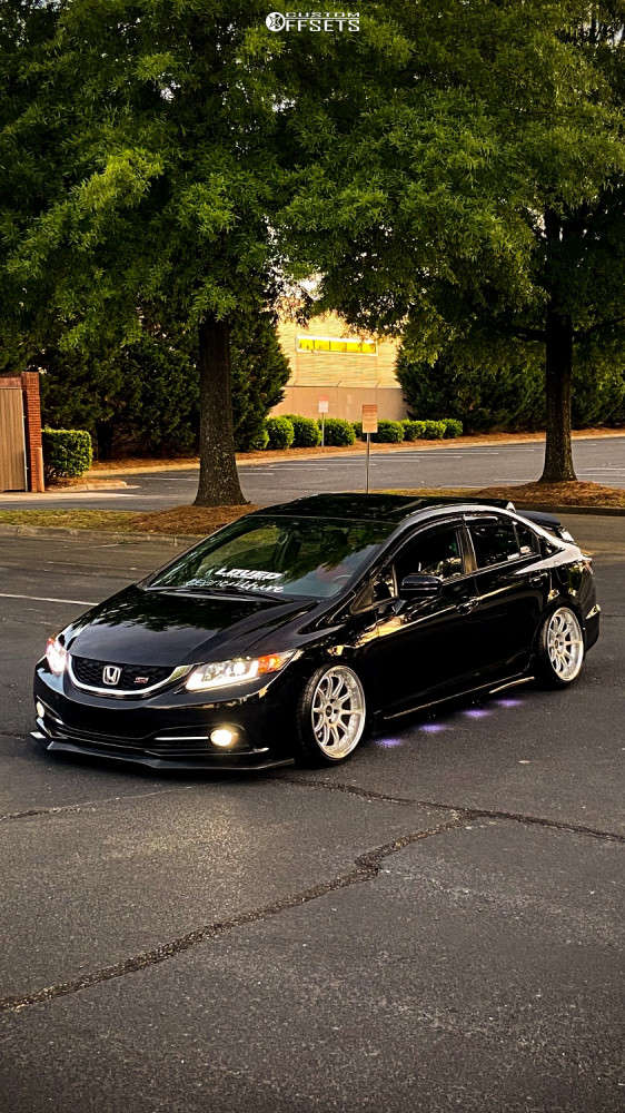 2014 Honda Civic With 18x9 5 22 ESR Cs12 And 225 35R18 Federal SS595 2014-honda-civic-with-18x9-5-22-esr-cs12-and-225-35r18-federal-ss595