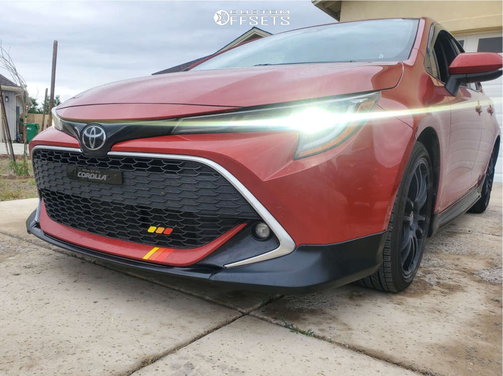 2019 Toyota Corolla with 18x8 47 Drag Dr38 and 225/40R18 Yokohama Avid ...