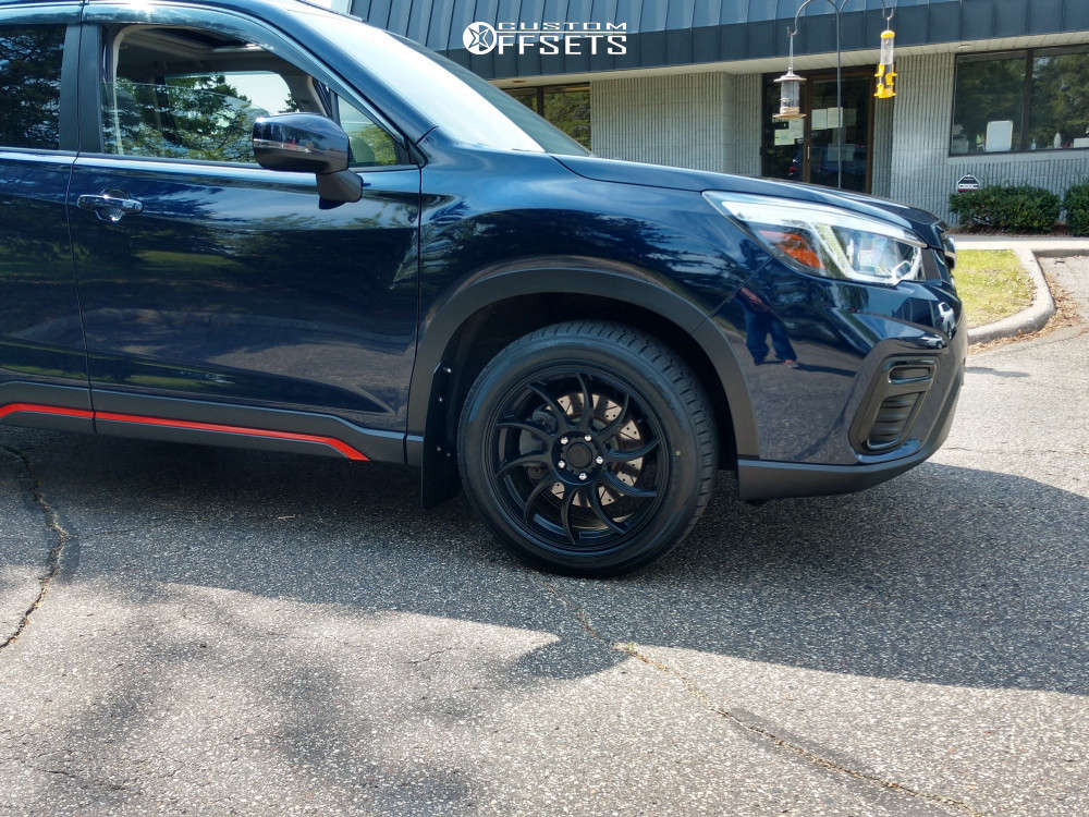2020 Subaru Forester with 18x8.5 35 Anovia Night and 235/45R18 Falken ...