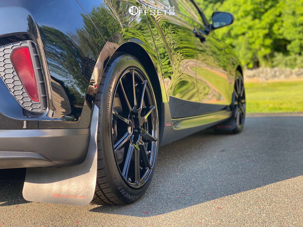 2019 Hyundai Veloster with 18x8 50 Enkei Ts10 and 225/40R18 Continental