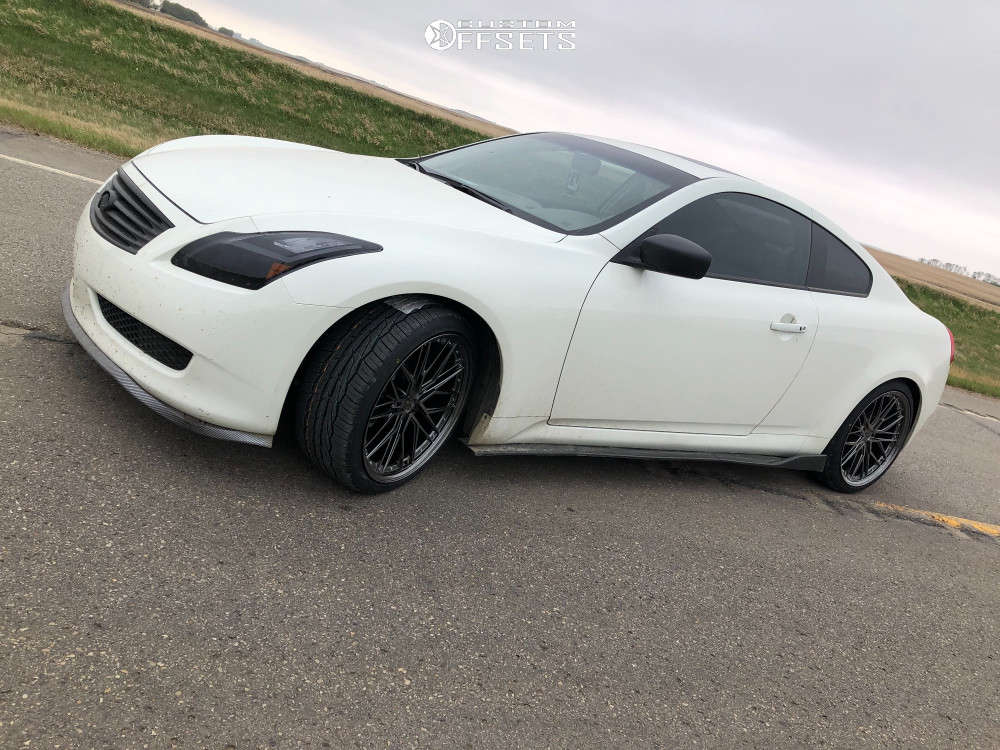 2008 Infiniti G37 Wheel Offset Flush Stock 1708582 Custom Offsets