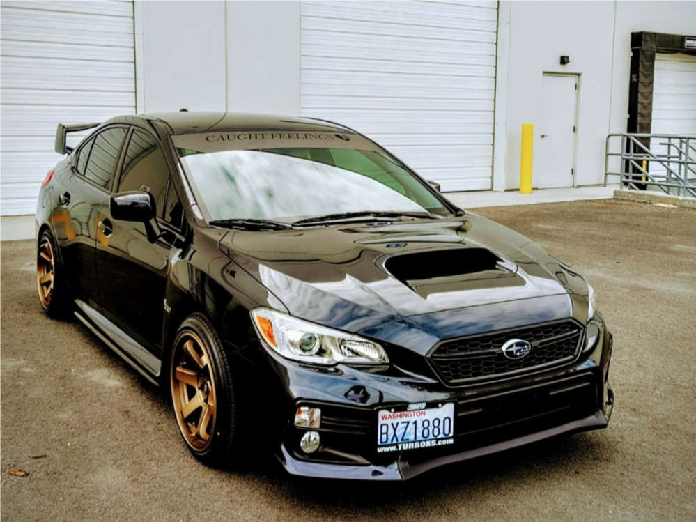 2018 Subaru WRX with 18x9.5 35 MST Mt01 and 225/40R18 Falken
