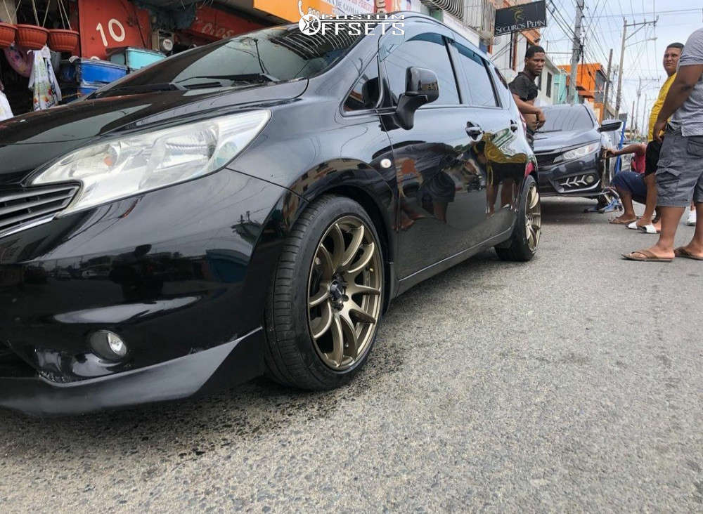 2014 Nissan Versa Note with 17x8.5 30 Work Emotion Cr Kiwami and 205 ...