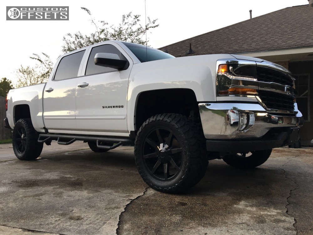 2016 Chevrolet Silverado 1500 with 20x8.5 10 KMC Slide and 33/12.5R20 ...