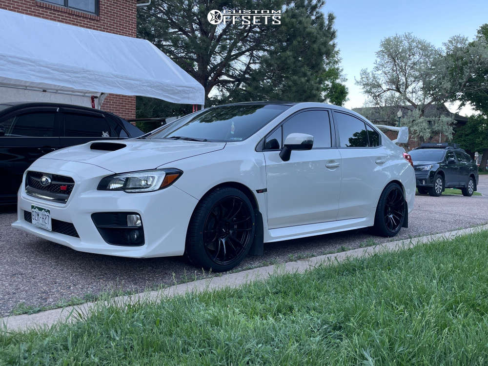 2017 Subaru WRX STI with 18x9.5 38 AVID1 AV20 and 255/35R18 Falken