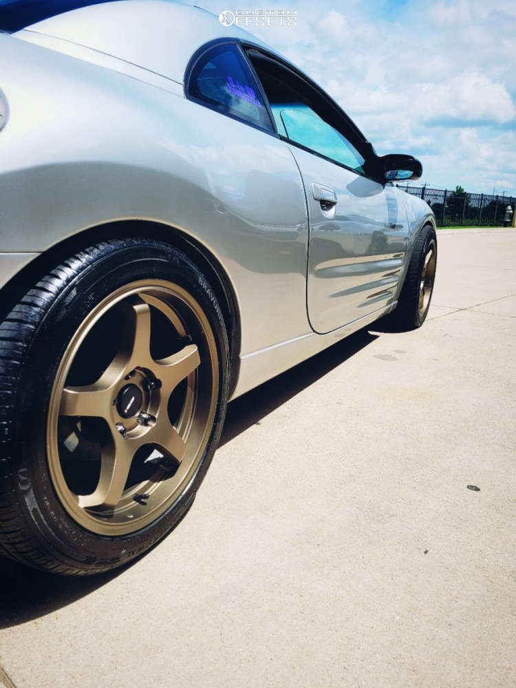 2003 Mitsubishi Eclipse with 17x8 34 AVID1 AV28 and 225/45R17