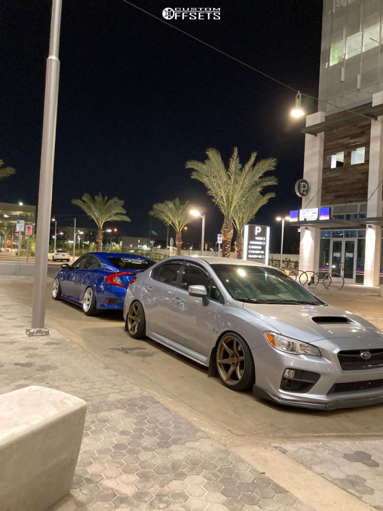 2015 Subaru WRX with 18x9.5 22 Kansei Tandem and 225/35R18 Nankang