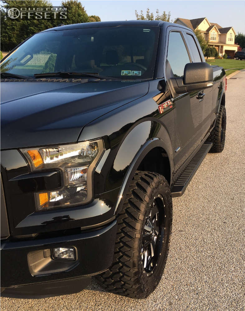f150 custom wheels on 2016 Ford F 150 Wheel Offset Aggressive 1 Outside Fender Leveling Kit 174115 Custom Offsets