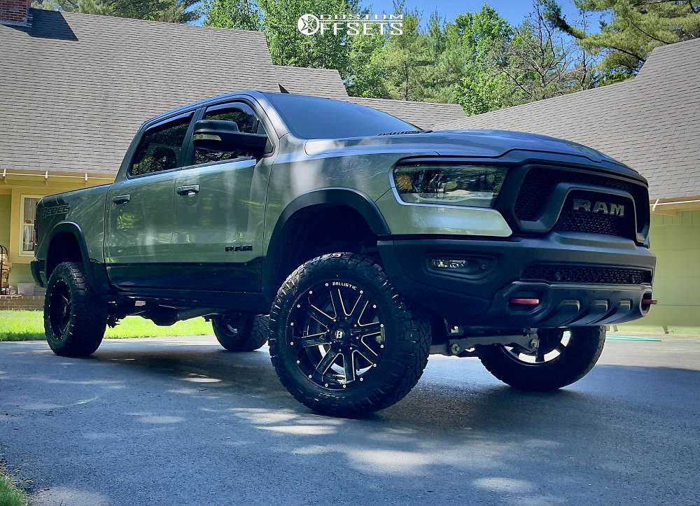 2020 Ram 1500 with 20x10 -19 Ballistic Rage and 295/60R20 Nitto Ridge ...