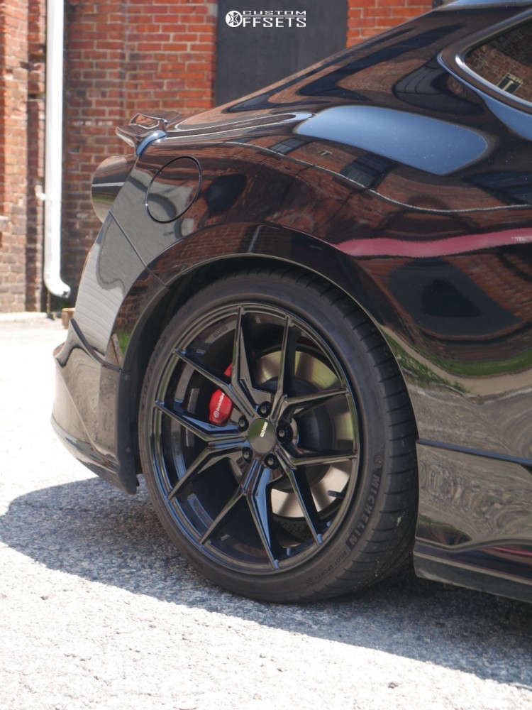 2019 Toyota 86 with 18x8 45 Enkei Tsrx and 225/45R18 Michelin Pilot Sport and Lowering Springs
