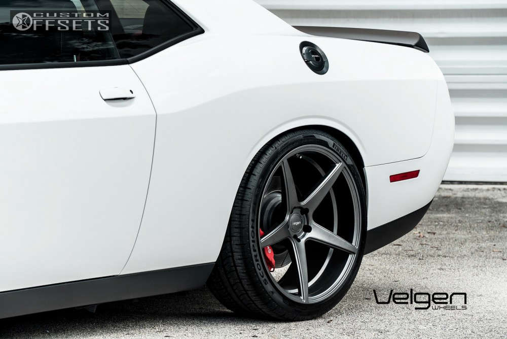 2016 Dodge Challenger with 22x9 15 Velgen Classic5 and 265/35R22