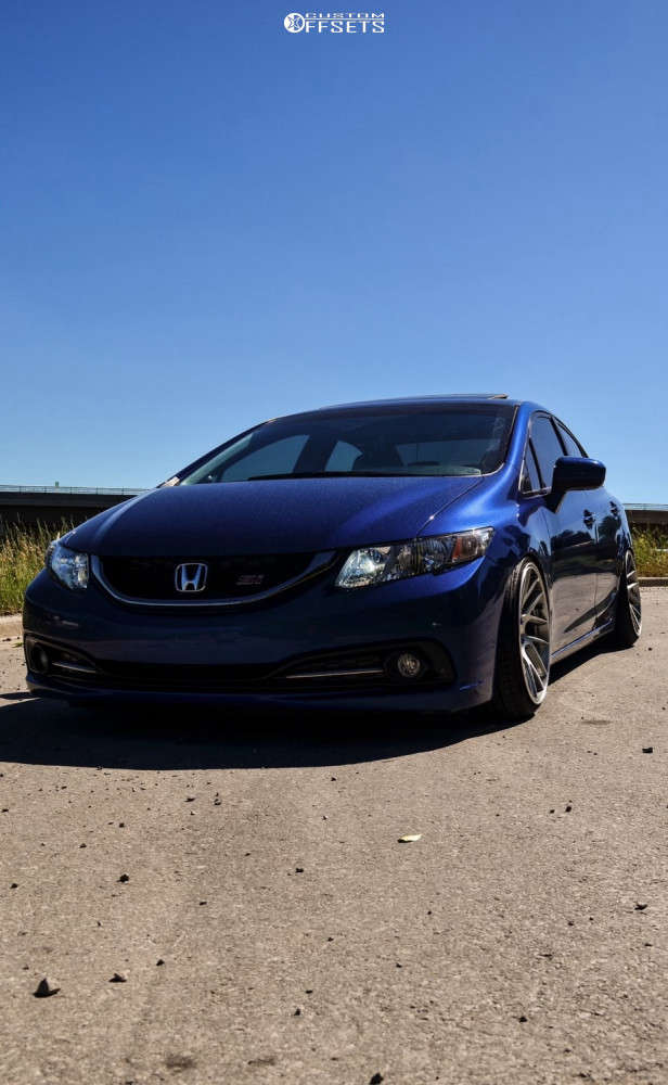 2015 Honda Civic with 18x9.5 22 Anovia Elder and 215/35R18 Lexani Lxuhp