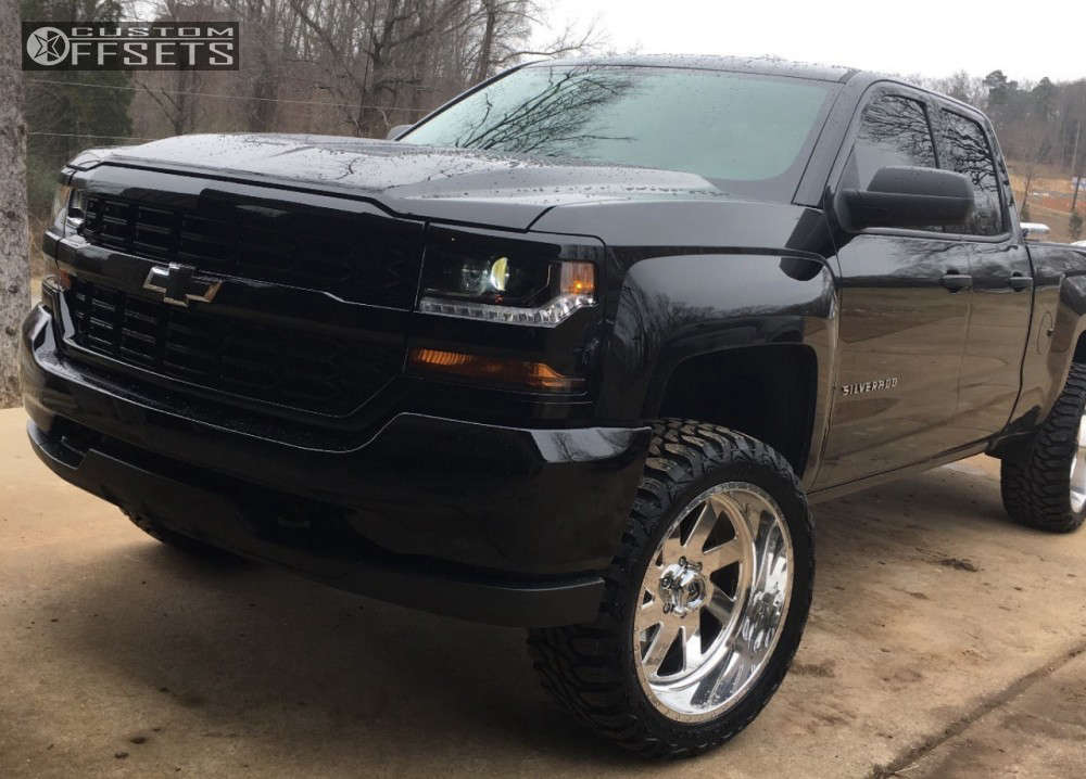 2016 Chevrolet Silverado 1500 with 22x10 25 Fuel Ff02 and 33/12