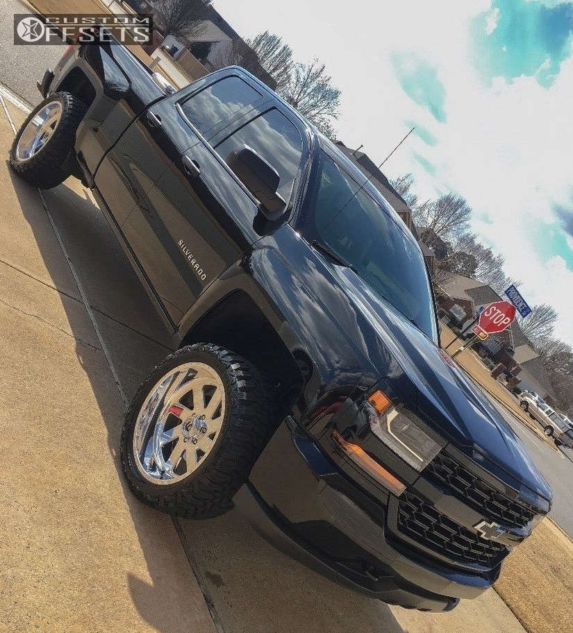 2016 Chevrolet Silverado 1500 with 22x10 25 Fuel Ff02 and 33/12