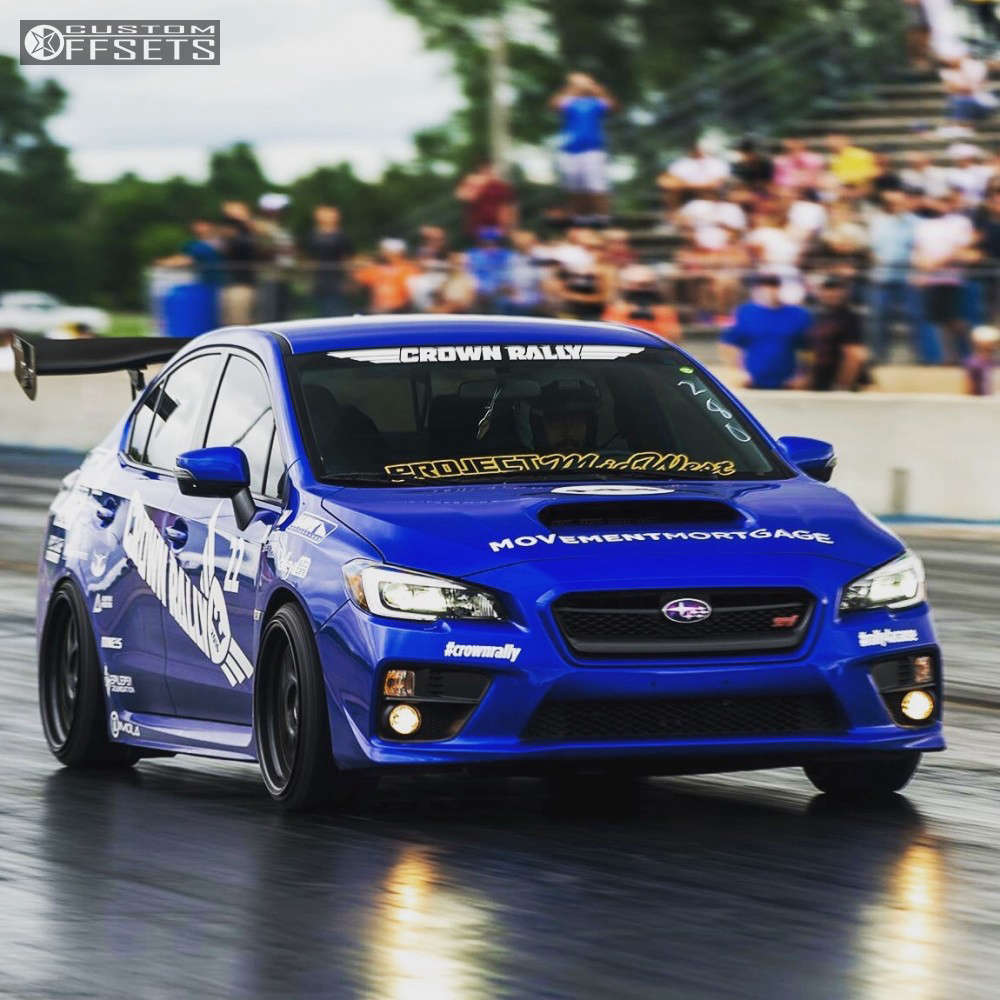 2015 Subaru WRX STI with 18x9.5 15 Aodhan DS01 and 225/35R18 Nexen Nfera  Su1 and Air Suspension | Custom Offsets, image size:1000x1000