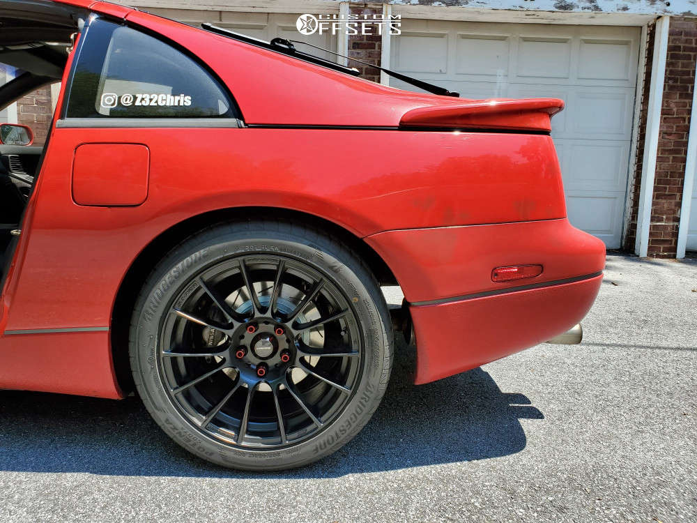 1990 Nissan 300ZX with 17x9 42 WedsSport Sa-72r and 245