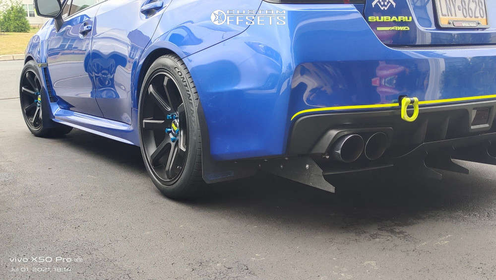 2019 Subaru WRX STI with 19x9.5 40 Mach M7 and 265/35R19