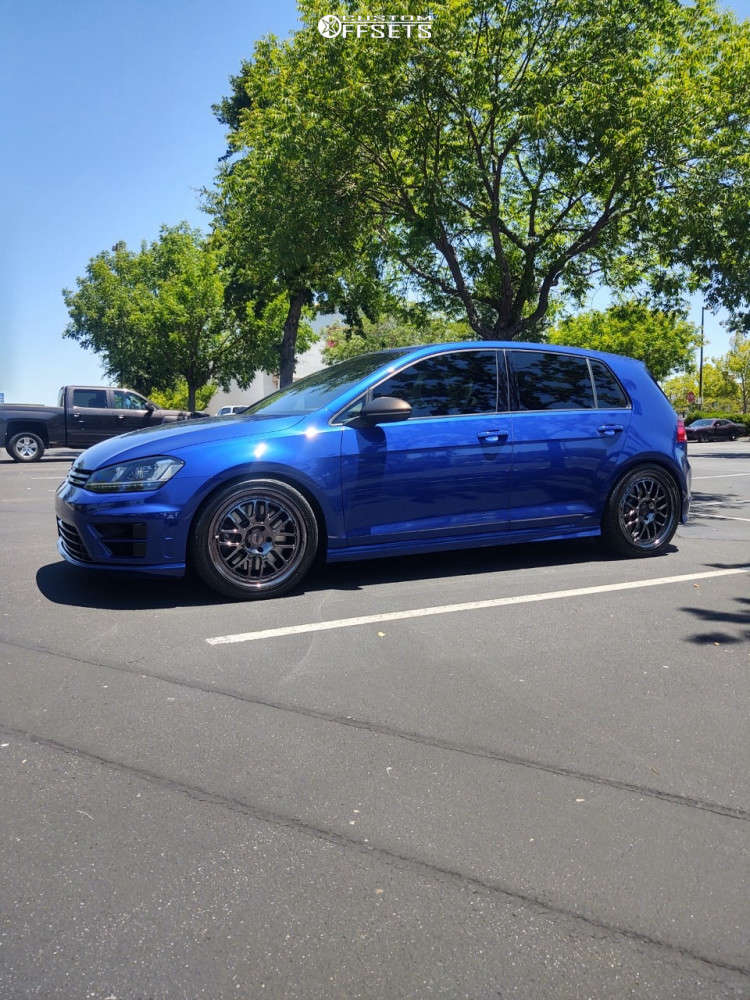 2016 Volkswagen Golf R Wheel Offset Nearly Flush Lowering Springs