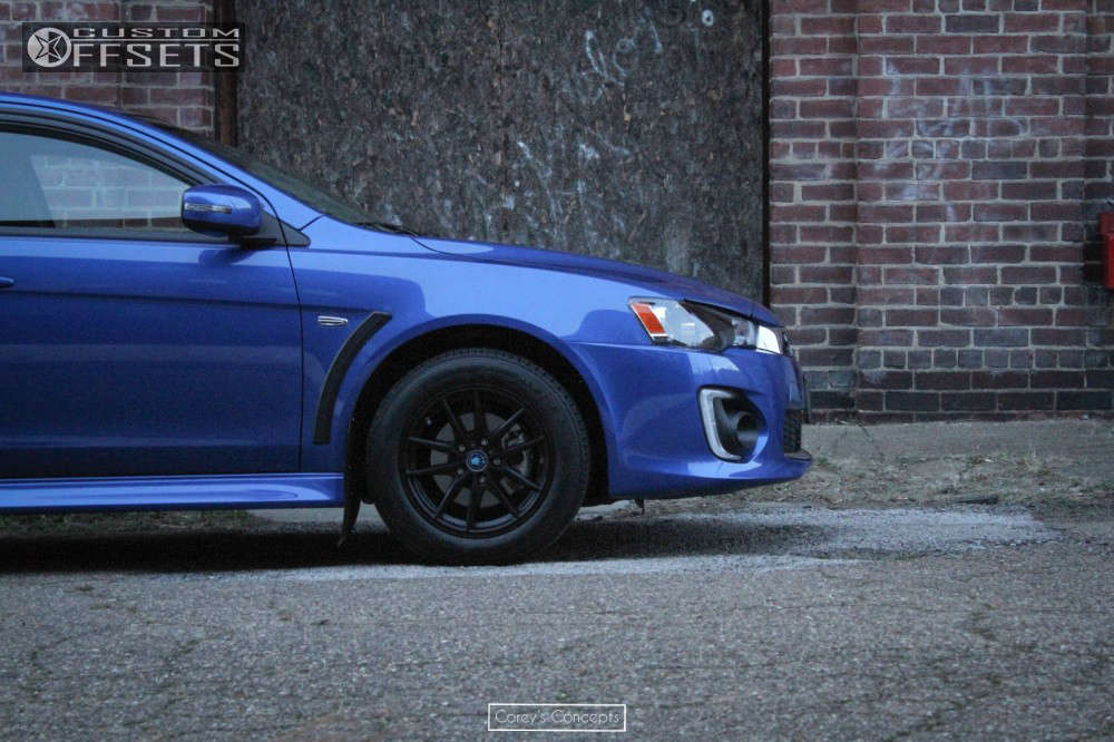 2016 Mitsubishi Lancer with 16x7.5 45 Konig Oversteer and 205/60R16 ...