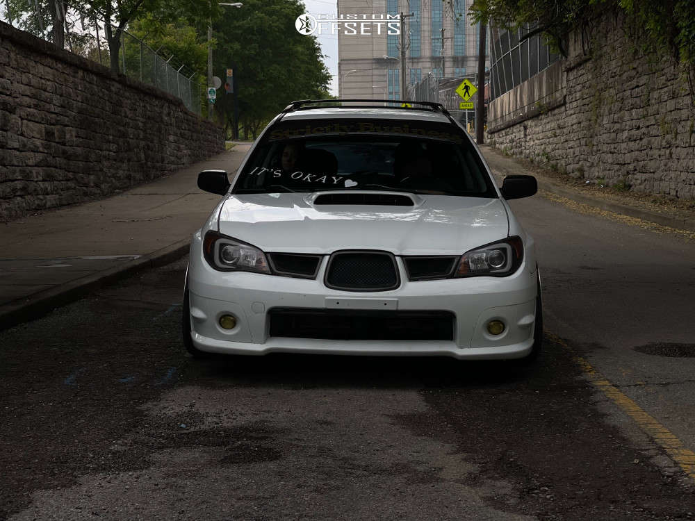 2006 Subaru Impreza with 18x9.5 22 ESR Forged Es3 and 225/40R18 ...