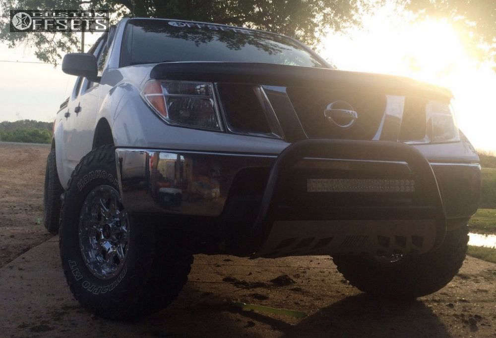 2008 Nissan Frontier with 16x8 -6 American Outlaw Buckshot and 285 ...