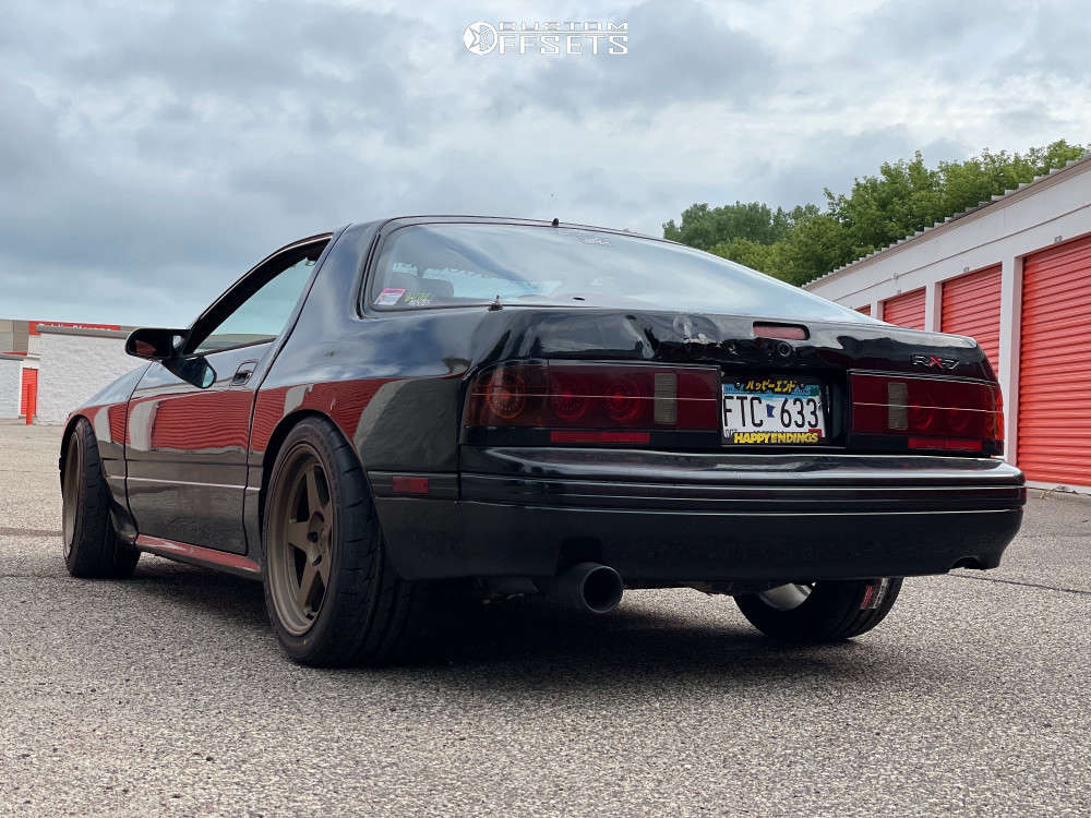 1987 Mazda RX-7 with 17x9 22 Kansei Knp and 225/45R17 Firestone ...