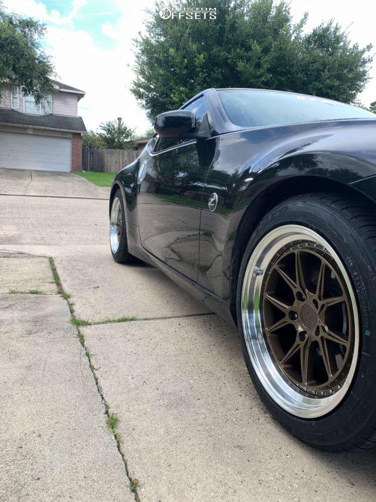 2012 Nissan 370Z with 18x9.5 22 Aodhan Ds08 and 245/45R18 Toyo Tires ...